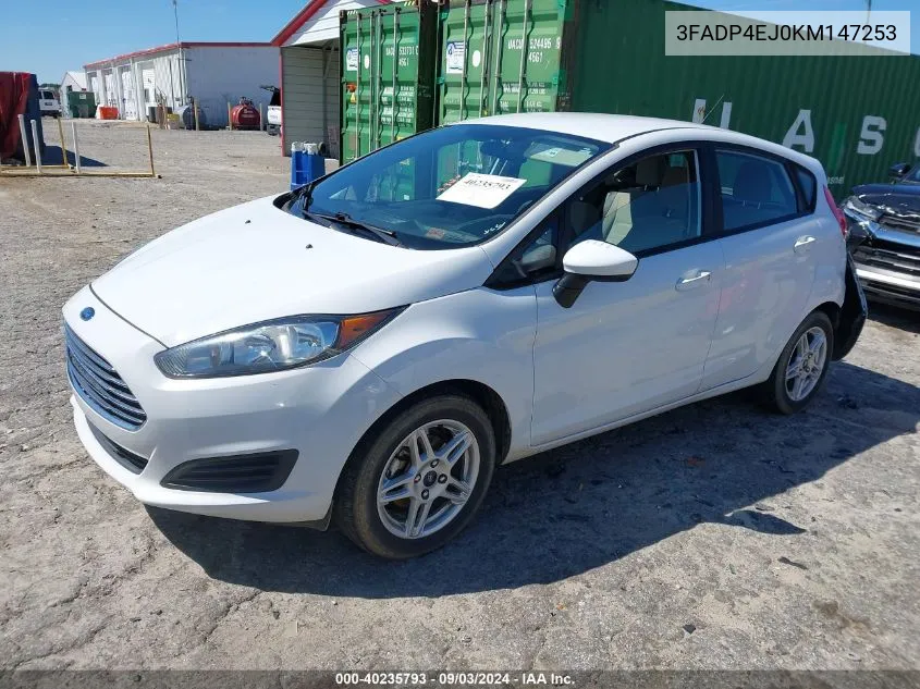 2019 Ford Fiesta Se VIN: 3FADP4EJ0KM147253 Lot: 40235793