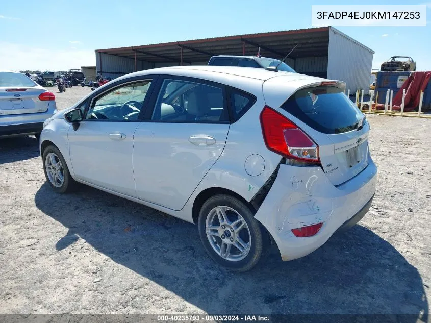 2019 Ford Fiesta Se VIN: 3FADP4EJ0KM147253 Lot: 40235793