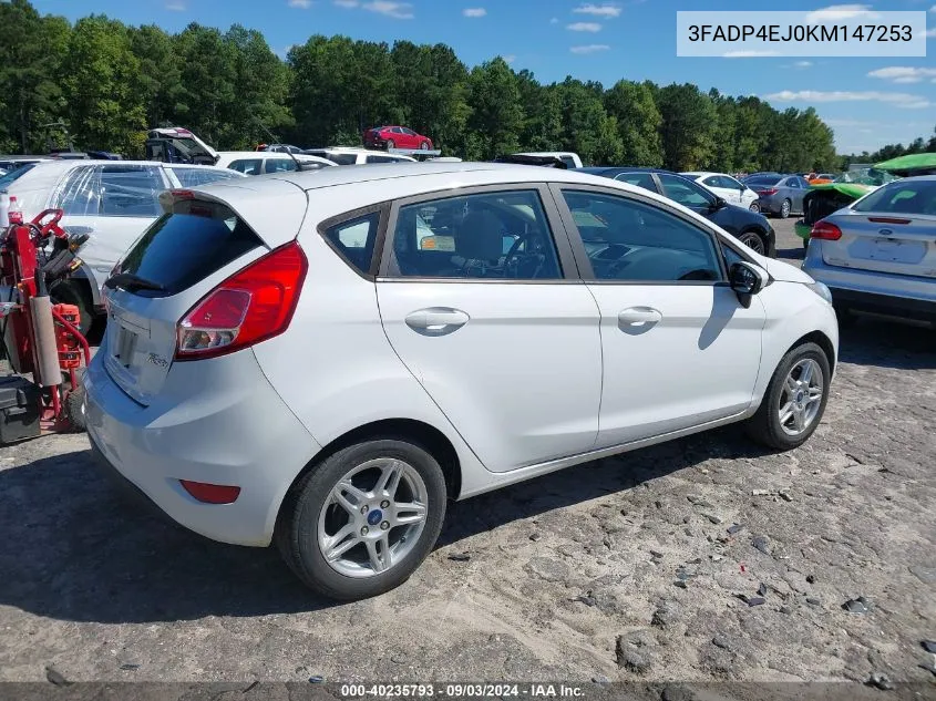 2019 Ford Fiesta Se VIN: 3FADP4EJ0KM147253 Lot: 40235793