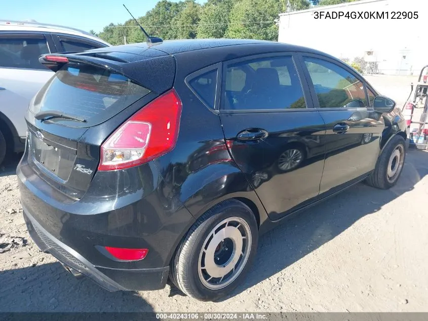 2019 Ford Fiesta St VIN: 3FADP4GX0KM122905 Lot: 40243106