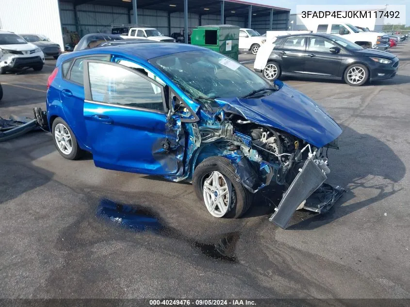 2019 Ford Fiesta Se VIN: 3FADP4EJ0KM117492 Lot: 40249476