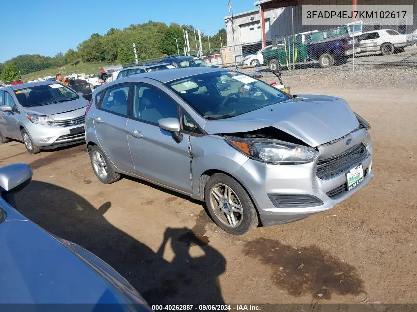 2019 Ford Fiesta Se VIN: 3FADP4EJ7KM102617 Lot: 40262887