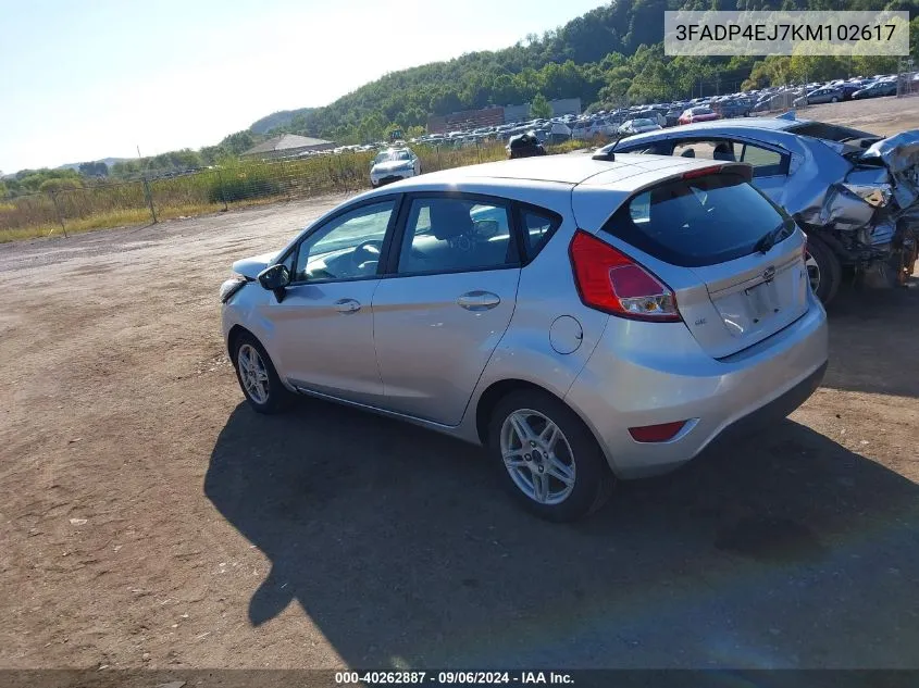 2019 Ford Fiesta Se VIN: 3FADP4EJ7KM102617 Lot: 40262887