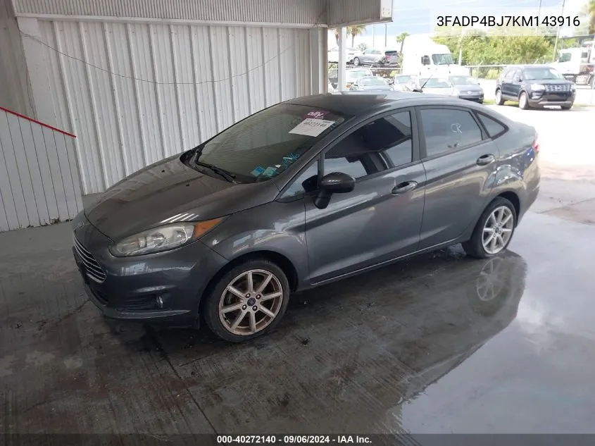 3FADP4BJ7KM143916 2019 Ford Fiesta Se