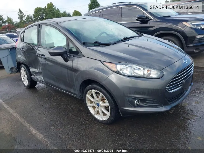 2019 Ford Fiesta Se VIN: 3FADP4EJ6KM136614 Lot: 40273578