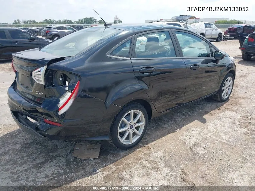 2019 Ford Fiesta Se VIN: 3FADP4BJ2KM133052 Lot: 40277419