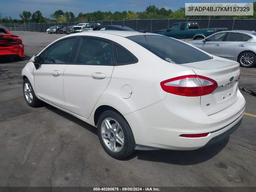 2019 Ford Fiesta Se VIN: 3FADP4BJ7KM157329 Lot: 40280678