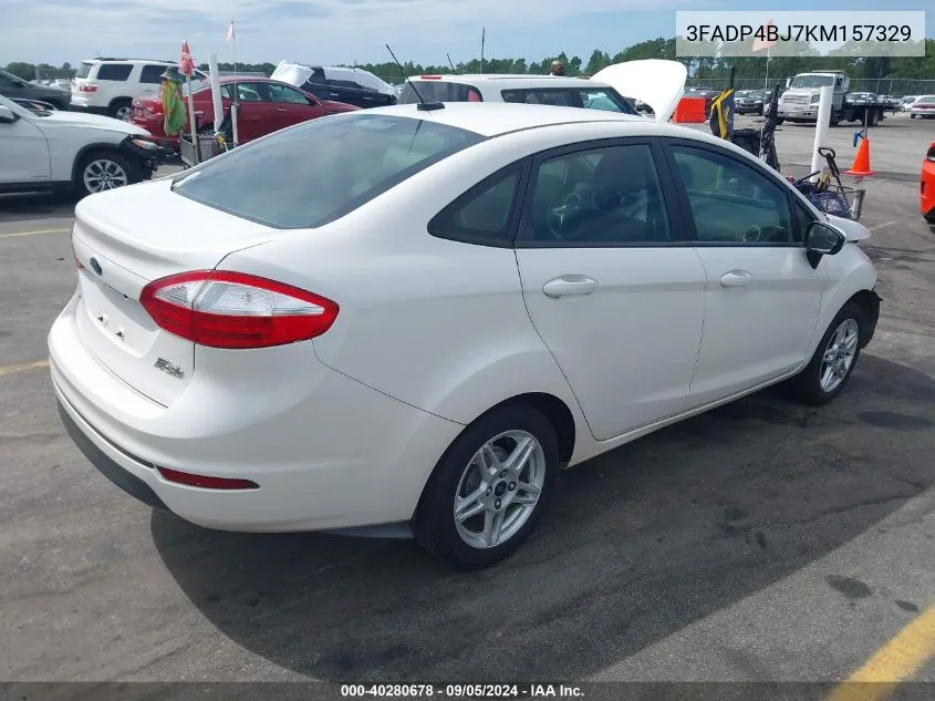 2019 Ford Fiesta Se VIN: 3FADP4BJ7KM157329 Lot: 40280678