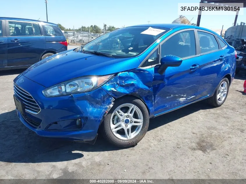 2019 Ford Fiesta Se VIN: 3FADP4BJ6KM130154 Lot: 40282000