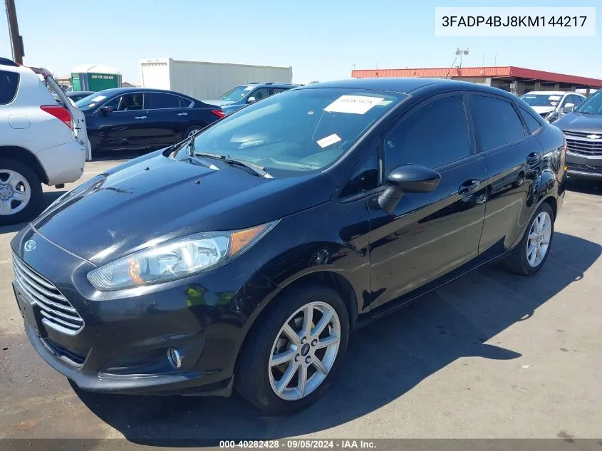 2019 Ford Fiesta Se VIN: 3FADP4BJ8KM144217 Lot: 40282428