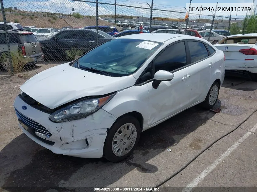 2019 Ford Fiesta S VIN: 3FADP4AJ2KM110789 Lot: 40293838