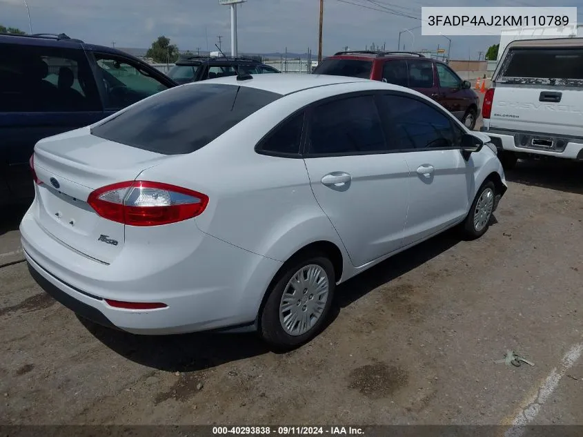 2019 Ford Fiesta S VIN: 3FADP4AJ2KM110789 Lot: 40293838