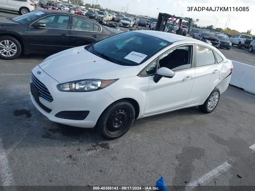 3FADP4AJ7KM116085 2019 Ford Fiesta S