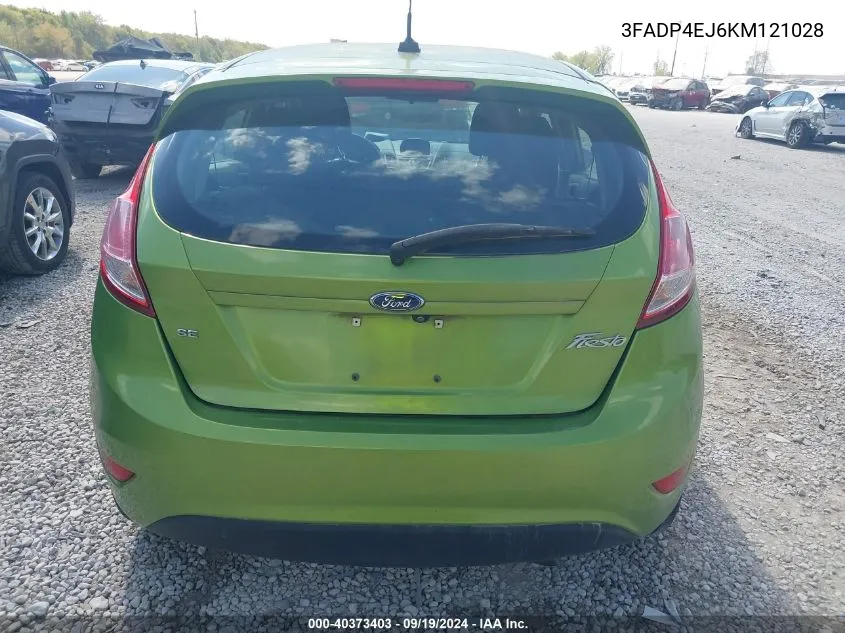 2019 Ford Fiesta Se VIN: 3FADP4EJ6KM121028 Lot: 40373403