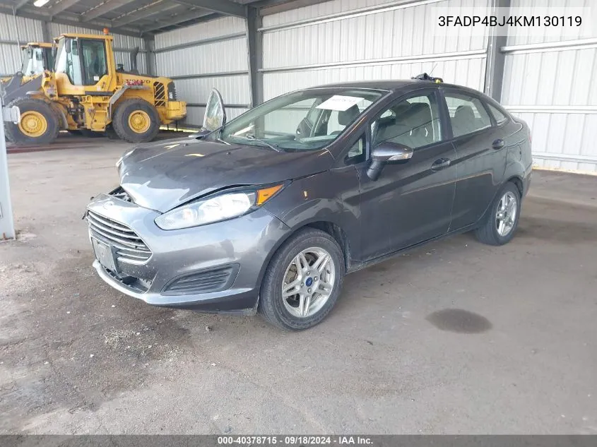 2019 Ford Fiesta Se VIN: 3FADP4BJ4KM130119 Lot: 40378715