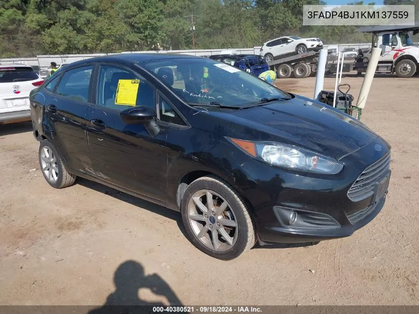 2019 Ford Fiesta Se VIN: 3FADP4BJ1KM137559 Lot: 40380521