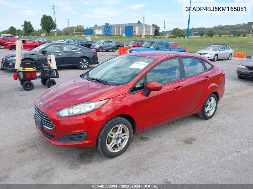 2019 Ford Fiesta Se VIN: 3FADP4BJ5KM165851 Lot: 40390994