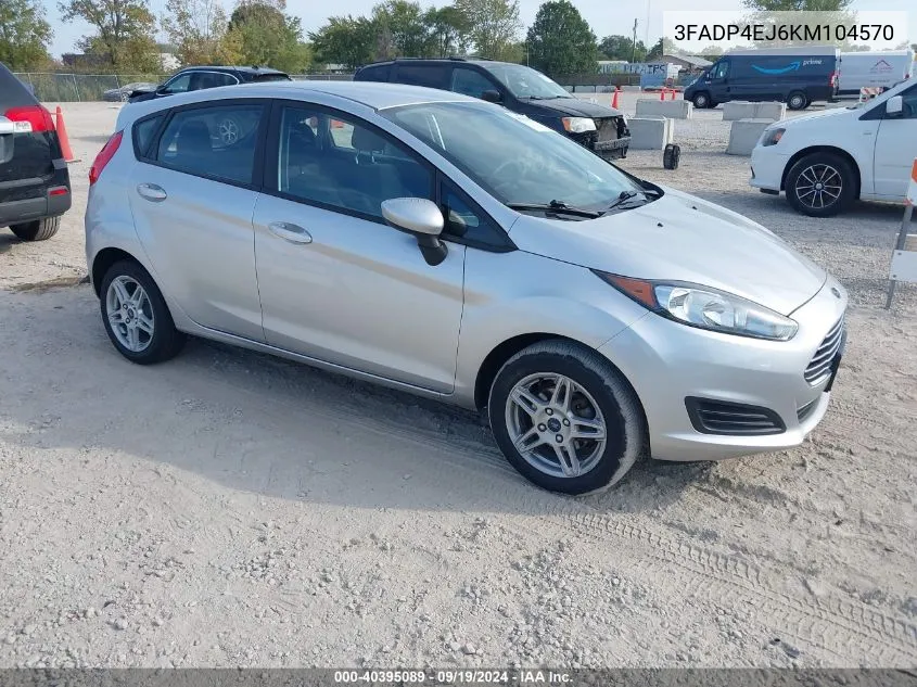 2019 Ford Fiesta Se VIN: 3FADP4EJ6KM104570 Lot: 40395089