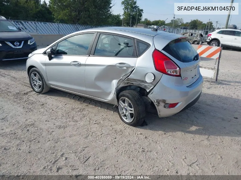 3FADP4EJ6KM104570 2019 Ford Fiesta Se