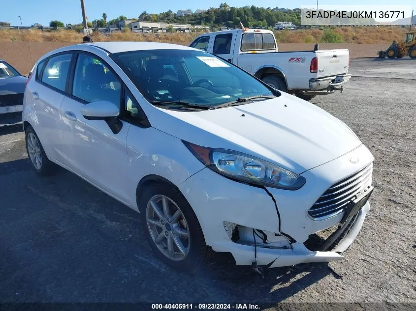 2019 Ford Fiesta Se VIN: 3FADP4EJ0KM136771 Lot: 40405911