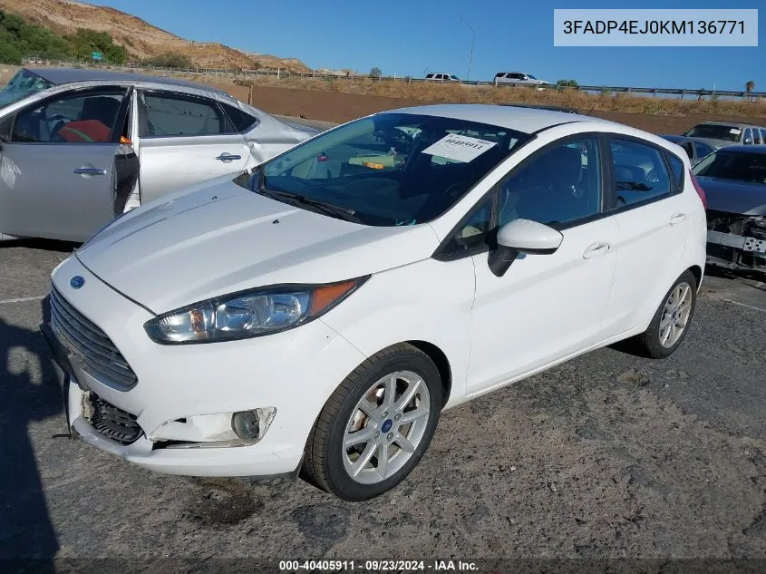 2019 Ford Fiesta Se VIN: 3FADP4EJ0KM136771 Lot: 40405911