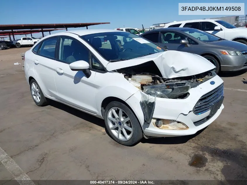 2019 Ford Fiesta Se VIN: 3FADP4BJ0KM149508 Lot: 40417374