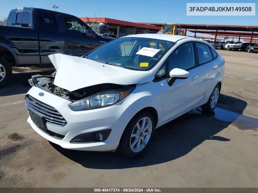 2019 Ford Fiesta Se VIN: 3FADP4BJ0KM149508 Lot: 40417374