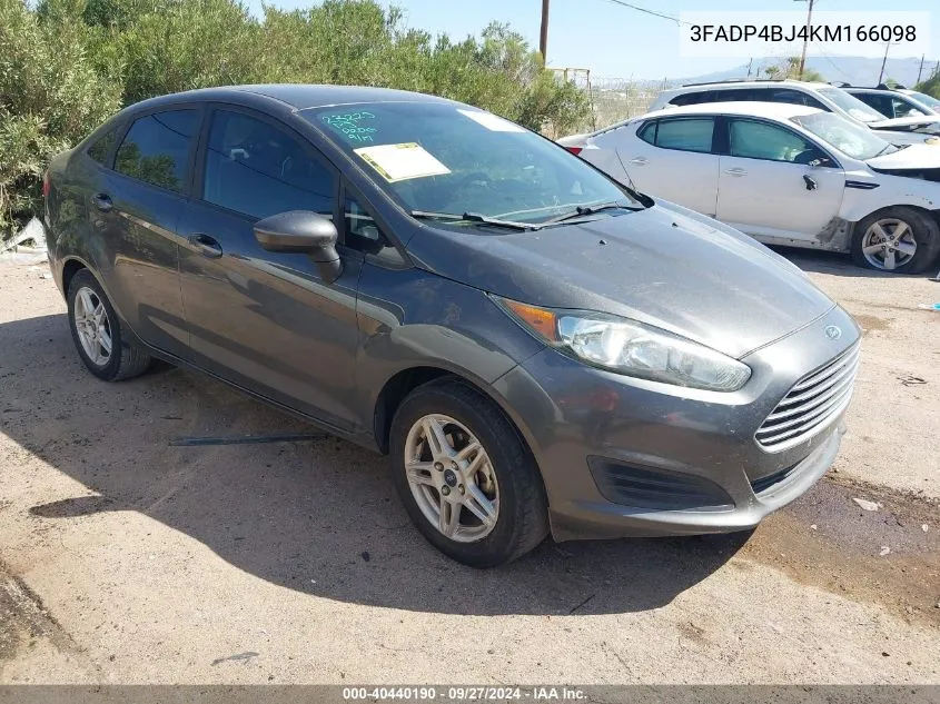 2019 Ford Fiesta Se VIN: 3FADP4BJ4KM166098 Lot: 40440190