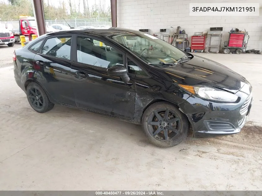 2019 Ford Fiesta S VIN: 3FADP4AJ7KM121951 Lot: 40450477