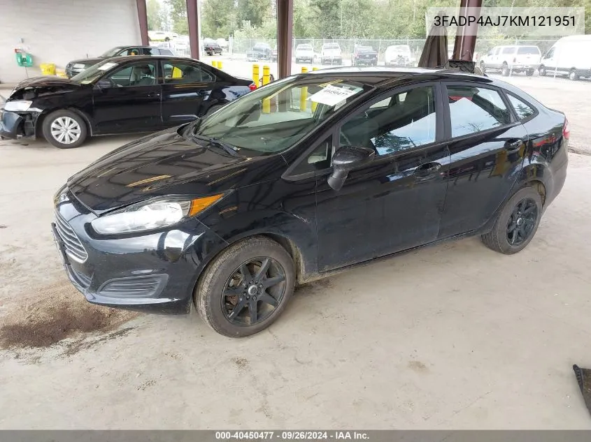 2019 Ford Fiesta S VIN: 3FADP4AJ7KM121951 Lot: 40450477