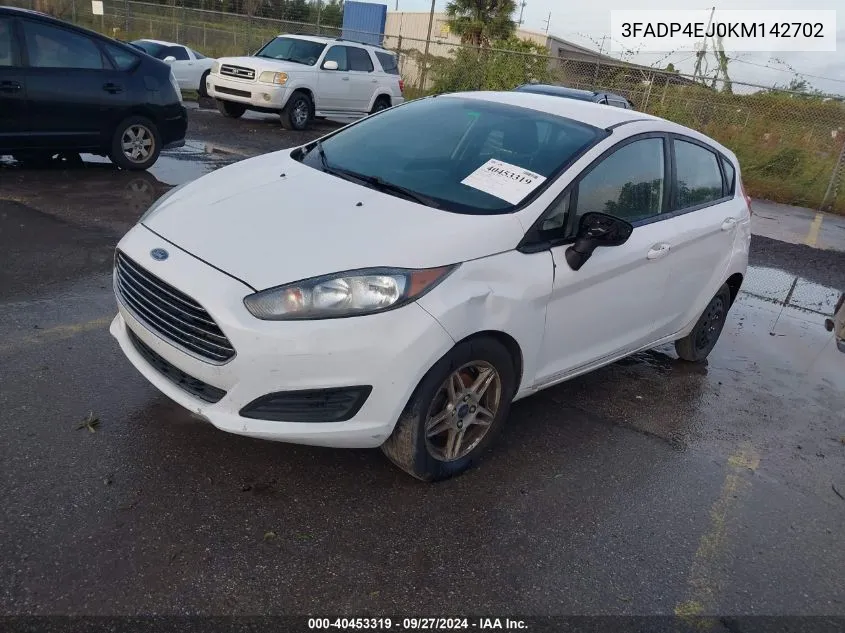 2019 Ford Fiesta Se VIN: 3FADP4EJ0KM142702 Lot: 40453319