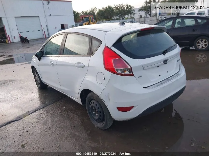 2019 Ford Fiesta Se VIN: 3FADP4EJ0KM142702 Lot: 40453319