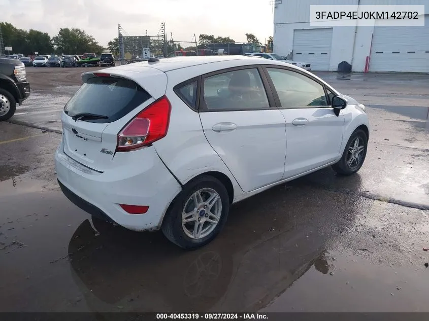 2019 Ford Fiesta Se VIN: 3FADP4EJ0KM142702 Lot: 40453319