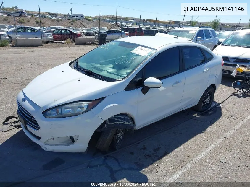 2019 Ford Fiesta S VIN: 3FADP4AJ5KM141146 Lot: 40463579