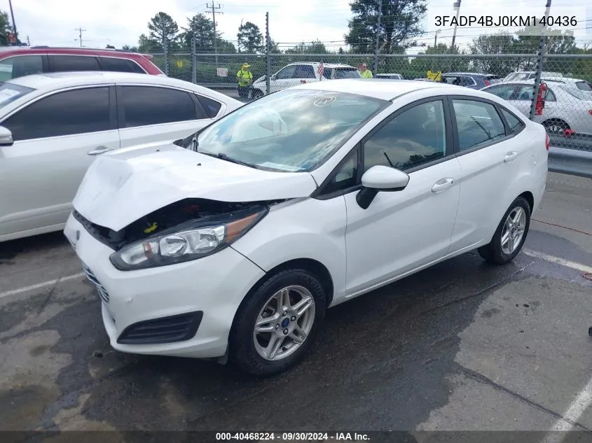 3FADP4BJ0KM140436 2019 Ford Fiesta Se