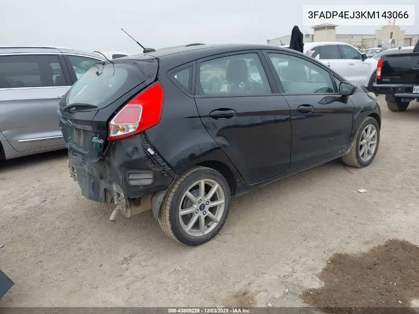 3FADP4EJ3KM143066 2019 Ford Fiesta Se
