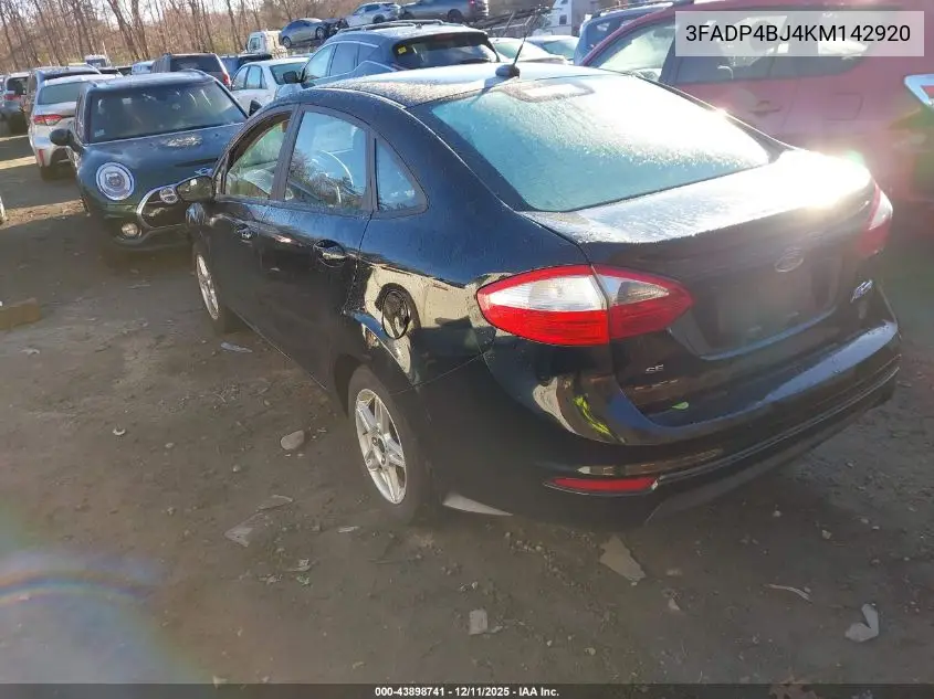 3FADP4BJ4KM142920 2019 Ford Fiesta Se