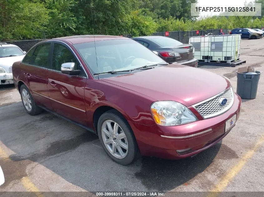 1FAFP25115G125841 2005 Ford Five Hundred Limited