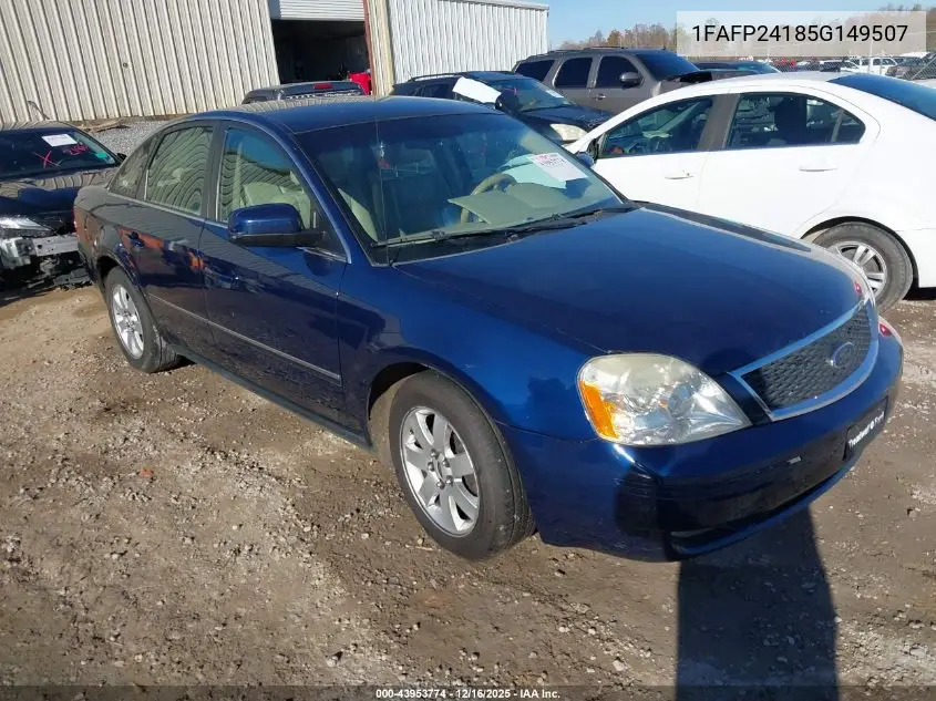 1FAFP24185G149507 2005 Ford Five Hundred Sel