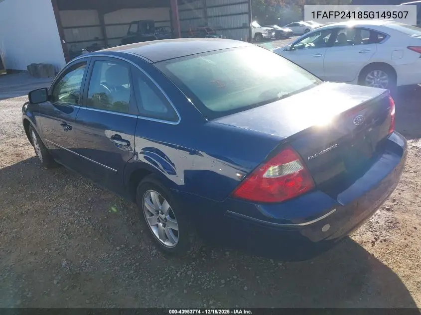 1FAFP24185G149507 2005 Ford Five Hundred Sel
