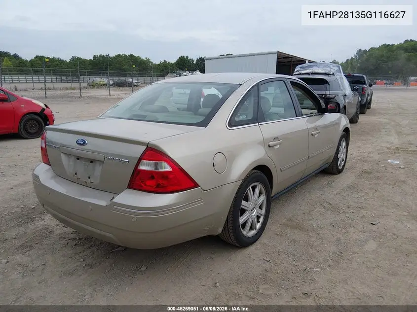 2005 Ford Five Hundred Limited VIN: 1FAHP28135G116627 Lot: 45269051