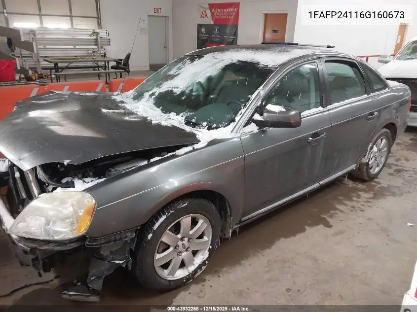 1FAFP24116G160673 2006 Ford Five Hundred Sel