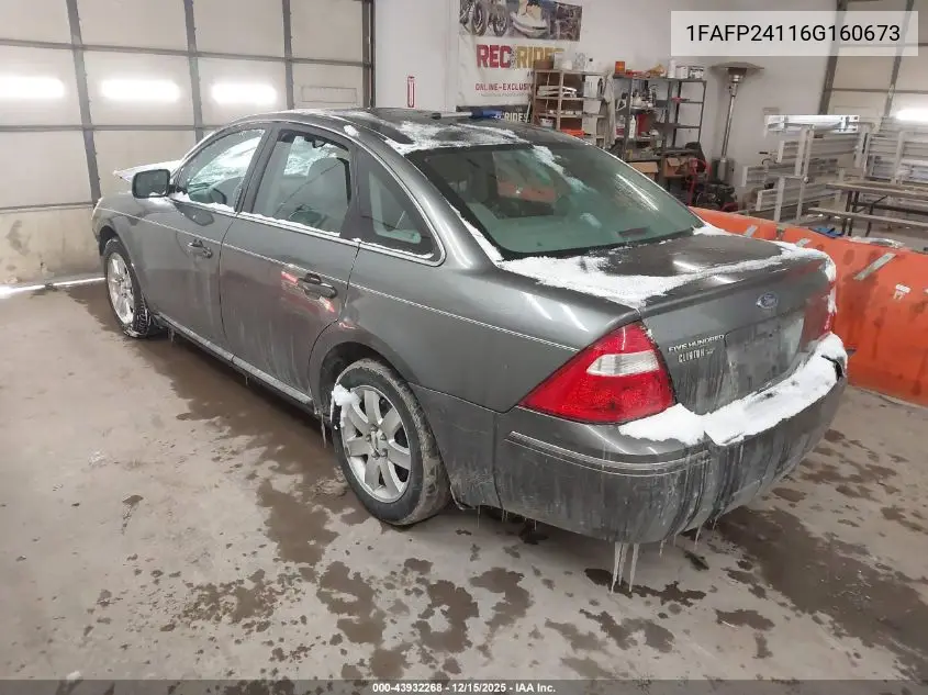 1FAFP24116G160673 2006 Ford Five Hundred Sel