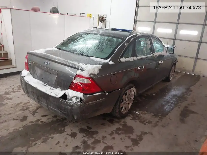 1FAFP24116G160673 2006 Ford Five Hundred Sel