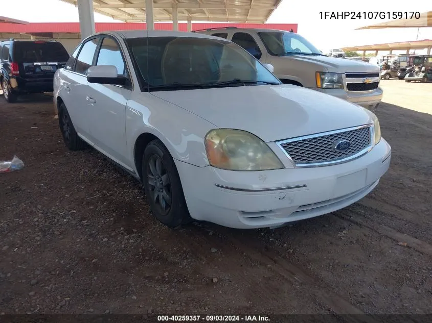 2007 Ford Five Hundred Sel VIN: 1FAHP24107G159170 Lot: 40259357