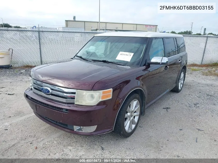 2FMHK6DT6BBD03155 2011 Ford Flex Limited