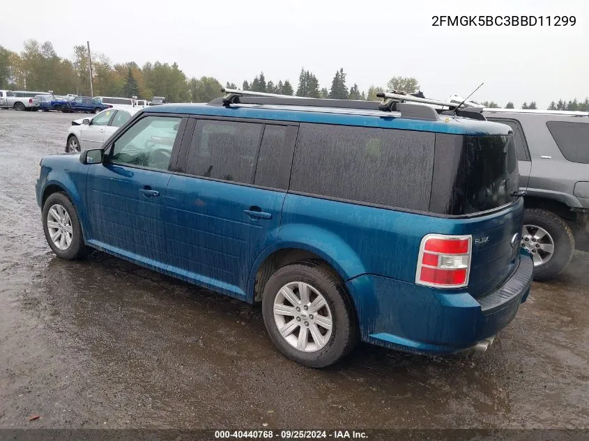 2FMGK5BC3BBD11299 2011 Ford Flex Se