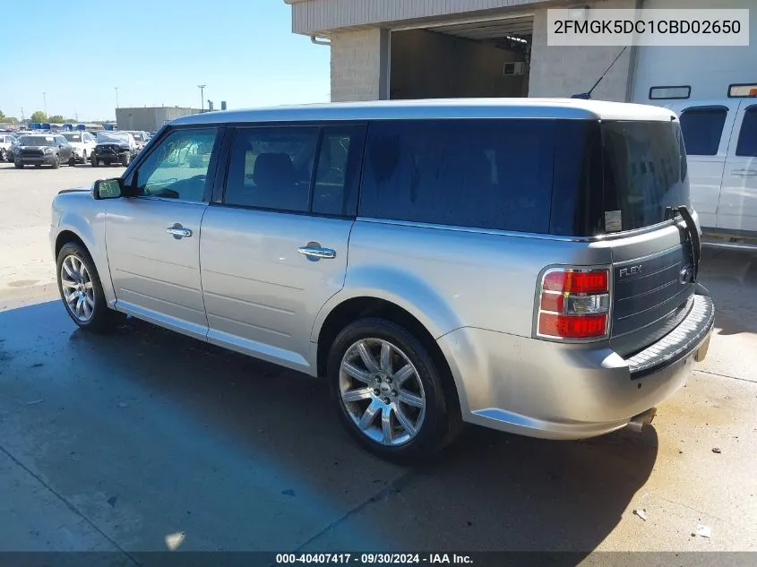 2FMGK5DC1CBD02650 2012 Ford Flex Limited