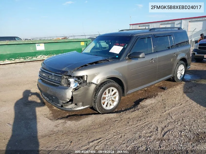 2FMGK5B8XEBD24017 2014 Ford Flex Se