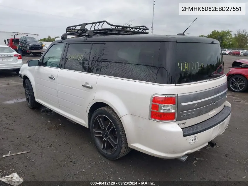 2FMHK6D82EBD27551 2014 Ford Flex Limited